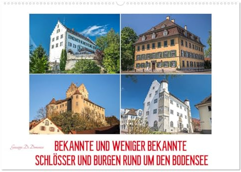 Bekannte und weniger bekannte Schlösser und Burgen rund um dem Bodensee (Wandkalender 2026 DIN A2 quer), CALVENDO Monatskalender: Ein fotografischer ... näheren Umkreis des Bodensees (CALVENDO Orte)