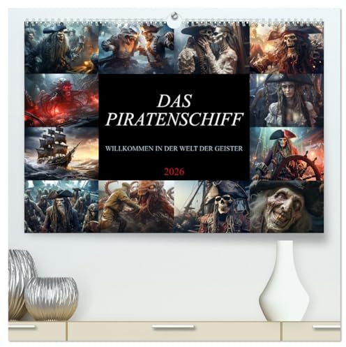 Das Piratenschiff - Willkommen in der Welt der Geister (hochwertiger Premium Wandkalender 2026 DIN A2 quer), Kunstdruck in Hochglanz: Willkommen an ... der Finsternis! (CALVENDO Wissenschaft)