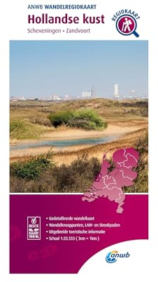 Hollandse Kust (Scheveningen / Zandvoort); .: Wandelregiokaart (Wandelregiokaarten)