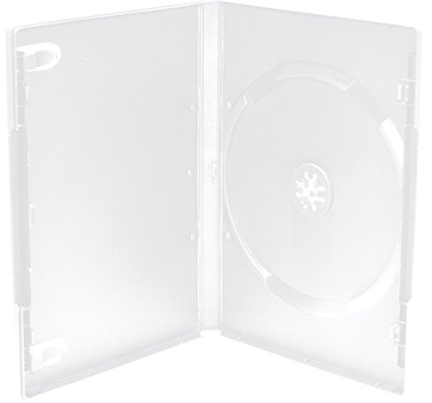 Mediarange custodie singole BOX25 per cd, dvd e blu ray, 14mm per film e giochi con tasca trasparente per copertina, 50 pezzi
