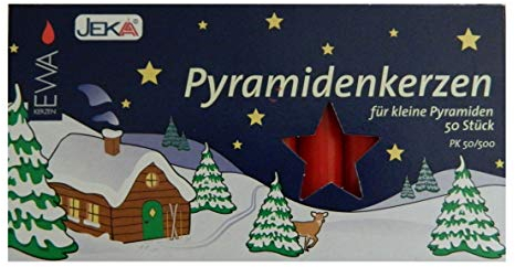 Pyramidenkerzen rot 50er Pack