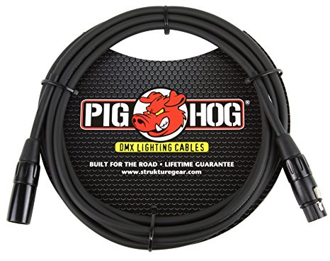 Pig Hog PHDMX10 3 Pin DMX Lighting Cable, 10 Feet