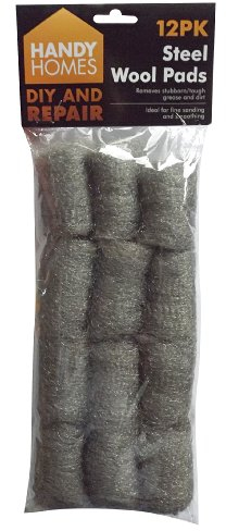 Steel Wool Pads 12pk Removes Dirt & Grease Ideal for Fine Sanding/Smoothing