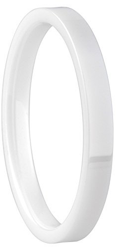 Bering schmaler Innenring Keramik weiß für Arctic Symphony Collection 554-50-X1, Größe:6