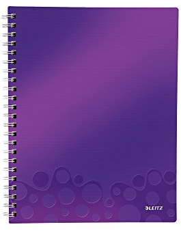Leitz 46430062 Kollegblock WOW Get Organised, A4, PP, kariert, violett