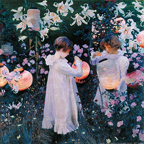 1art1 John Singer Sargent Poster Nelke, Lilie, Lilie, Rose, 1885–86 Kunstdruck Bild 40x40 cm