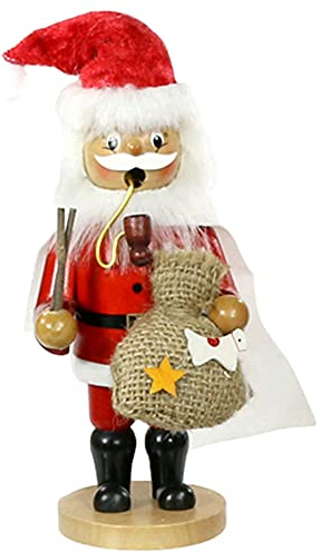 Dekohelden24 Räuchermann als Weihnachtsmann mit Umhang, ca. 17 cm