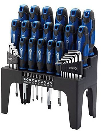Draper 81294 Driver Set Plus Stand - Blue (44-Piece) by Draper