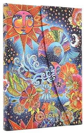 Paperblanks | 2026 Porto | Portugiesische Fliesen | 12-Monatskalender | Schlank | Verso | Elastikband-Verschluss | 160 Pg | 100 GSM