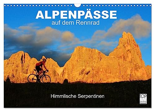 Alpenpässe auf dem Rennrad Himmlische Serpentinen (Wandkalender 2026 DIN A3 quer), CALVENDO Monatskalender: 12 faszinierende Radsportmotive in den Alpen (CALVENDO Sport)
