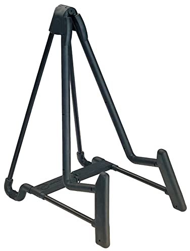 K&M 15520 Violinenständer Schwarz - 36,5 cm Höhe, handlich, formschön - simples Klappscharnier - für Geigen, Bratschen