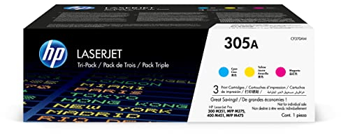 HP 305A (CF370AM) Multipack Original Toner 1xBlau, 3er-Pack, cyan/magenta/gelb