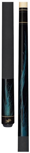Dufferin Jet Black Pool Queue mit Rich Blue Flame, 18.5-Ounce