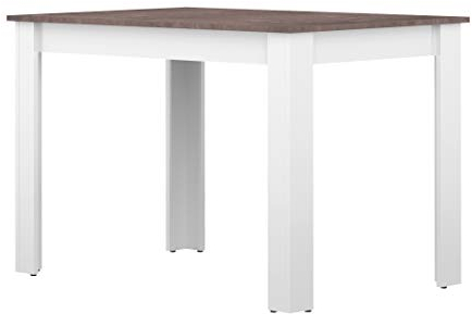 Symbiosis Nice, Mesa de comedor, blanco y cemento 110x70x73,1 cm
