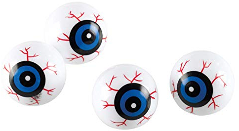 Amscan 999355 - Augäpfel Halloween, 6 Stück, Größe 3 x 3 x 3 cm, Plastik, Dekoration, Party, Mitgebsel