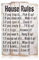 Melko Wandbild/Wandbrett house rules im Shabby Chic aus Holz40x60 cm