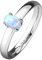Paula & Fritz® Verlobungsring aus Edelstahl Chirurgenstahl 316L Classic mit Opal 47 (15)