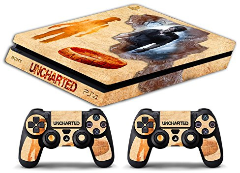 Skin Compatibilité pour PS4 Slim – Limited Edition Decal étuis de Protection pour faceplates Bundle (Uncharted 2)