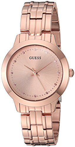 GUESS Women Analog Japanese Quartz Watch with Stainless Steel Strap U0989L3