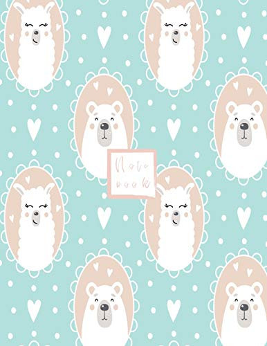 Notebook: Bear & Llama Kawaii Notebook for Girls and Lined pages, Extra large (8.5 x 11) inches, 110 pages, White paper (Notebook and journal)