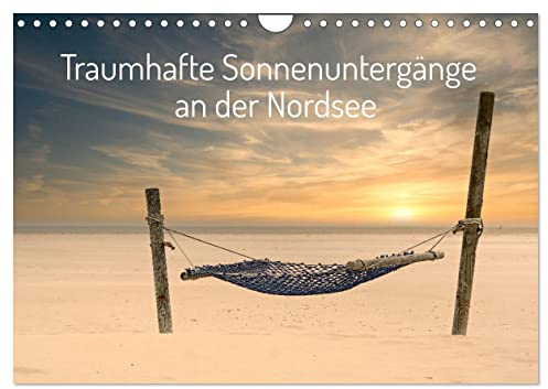 Traumhafte Sonnenuntergänge an der Nordsee (Wandkalender 2026 DIN A4 quer), CALVENDO Monatskalender: Zuschauen, wenn die Sonne im Meer versinkt. (CALVENDO Natur)
