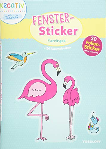 Fenster-Sticker Flamingos: Mit 30 Folien-Stickern!