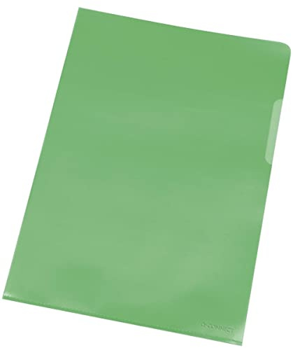Q-Connect KF01645 Sichthülle - A4, 0,12 mm, genarbt, 10 Stück, grün