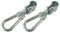 Gartenwelt Riegelsberger Schaukelhaken mit Karabiner für Rundstange Manschettenhaken für Türreck Ø 2,5 cm 2 Stück