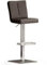Robas Lund Barhocker Braun mit Lehne Barstuhl drehbar 180 Grad, Hocker höhenverstellbar, PU BRU.NI