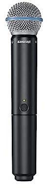Shure BLX2/B58 Handheld Wireless Transmitter H10 Band (542–572 MHz) – Beta 58A Supercardioid Capsule, Up to 14 Hr Battery, 300 ft Range, Compatible with BLX Receivers