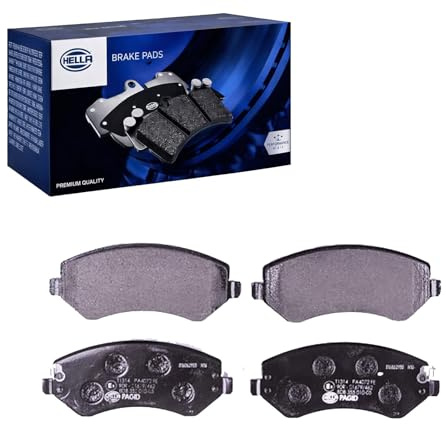 HELLA 8DB 355 010-051 Bremsbeläge - mit akustischer Verschleißwarnung | Kompatibel mit: CHRYSLER VOYAGER IV, DODGE CARAVAN, JEEP CHEROKEE