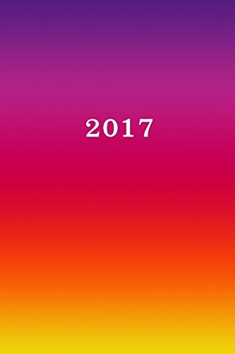 2017: Kalender/Dato bog: 1 uge på 2 sider, Format 6 x 9 (15,2 cm x 22,9 cm), Dække Multifarvet