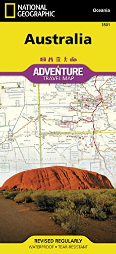 Australia Adventure Map by National Geographic – Waterproof Travel Map Featuring Outback Routes, National Parks, Great Barrier Reef & Coastal Drives (National Geographic Adventure Map)