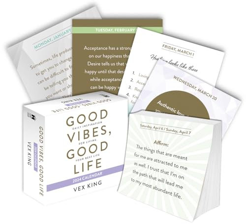 Good Vibes, Good Life 2024 Calendar: Daily Inspiration for Living Your Best Life