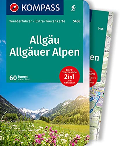 KOMPASS Wanderführer Allgäu, Allgäuer Alpen, 60 Touren: mit Extra-Tourenkarte Maßstab 1:40.000, GPX-Daten zum Download