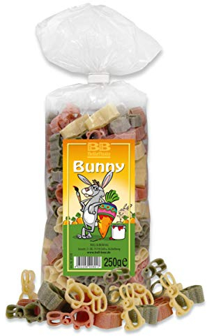 Bull & Bear bunte Osterhasen Nudeln, 250g, Motivnudeln aus Hartweizengrieß, handgefertigt in deutscher Manufaktur, Pasta Geschenk zu Ostern