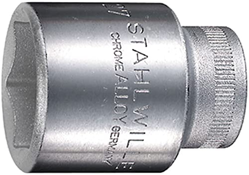 STAHLWILLE Nr. 52 Steckschlüsseleinsatz 1/2 (12,5 mm) Schlüsselweite 34 mm L.47 mm AS-drive, HPQ®-Hochleistungsstahl, verchromt