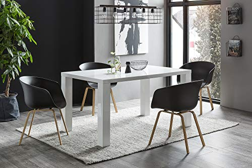 SalesFever Esstisch weiß Hochglanz Luke L 180 x B 90 cm