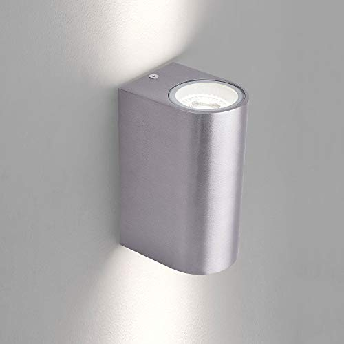 max K O M F O R T Aussenleuchte UP&DOWN 2xGU10 Wandleuchte Außenwandlampe Wandlampe Außenwandleuchte Aluminium LED 1267B
