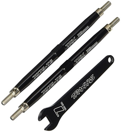 Traxxas 5141 A Black-Anodized 7075-T6 Aluminium Röhren Fuß Links, 112 mm (Paar)