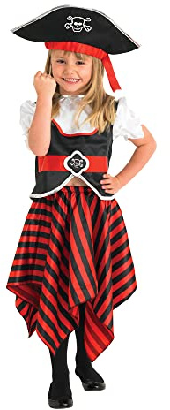 Rubie's Official Little Lass Pirate Costume, Girls Fancy Dress