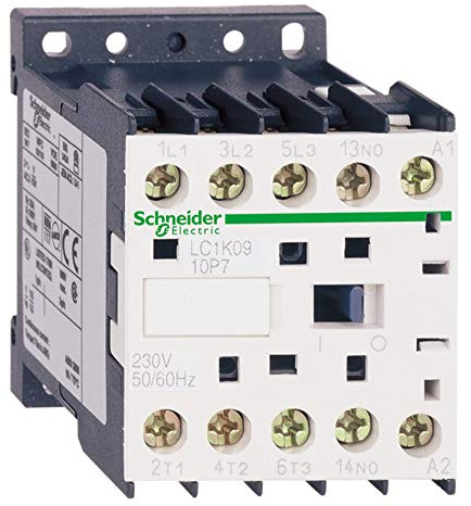 Schneider Electric, TeSys K contactor - 3P - AC-3 <= 440 V 12 A - 1 NO aux. - 24 V AC coil, LC1K1210B7