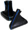 AERZETIX - Satz schaltsack + handbremssack - Kunstleder - Farbe Schwarze/blau - für Auto