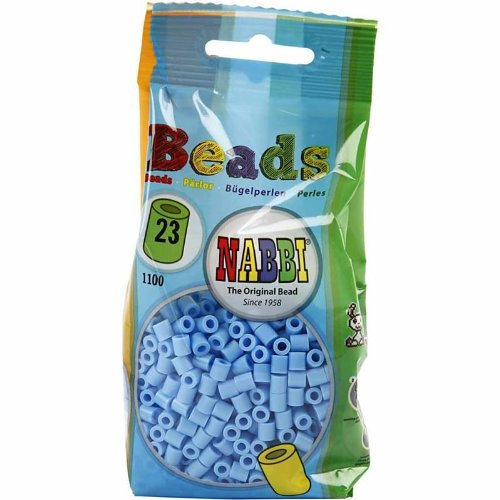 Nabbi Schmelzperlen, Kunststoff, Plastik, hellblau, 1100-Piece