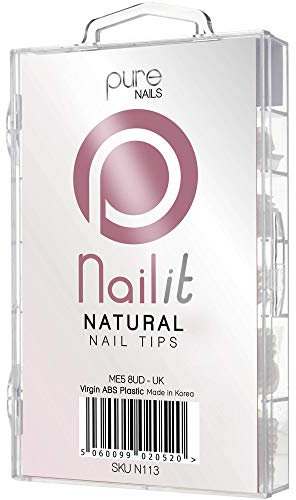 Pure Nails Natural Nail Tips Pack - (100 Nail Tips) (N113)