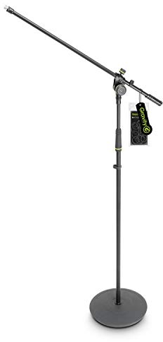 Gravity MS 2321 B - Microphone Stand with Round Base and 2-Point Adjustment Boom