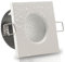 trendlights24 Aqua Base IP65 LED Bad Decken Einbaustrahler eckig Weiß 230V GU10, 8er Set Spots 4W, 38-45° Kaltweiß, Einbauleuchten Feuchtraum, außen