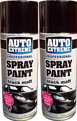 Professional Auto Extreme Black Matt Spray Paint Petrol Resistant Non Crack Formula with Unique Tamper Proof Nozzle 400ml (2)