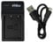 vhbw USB Battery Charger compatible with Fuji/Fujifilm X-T200, X-T3, X-T30 Camera Batteries - Cradle