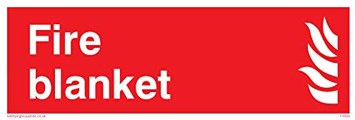 Viking Signs FV354-L15-V Fire Blanket Sign, Vinyl/Sticker, 150 mm H x 50 mm W